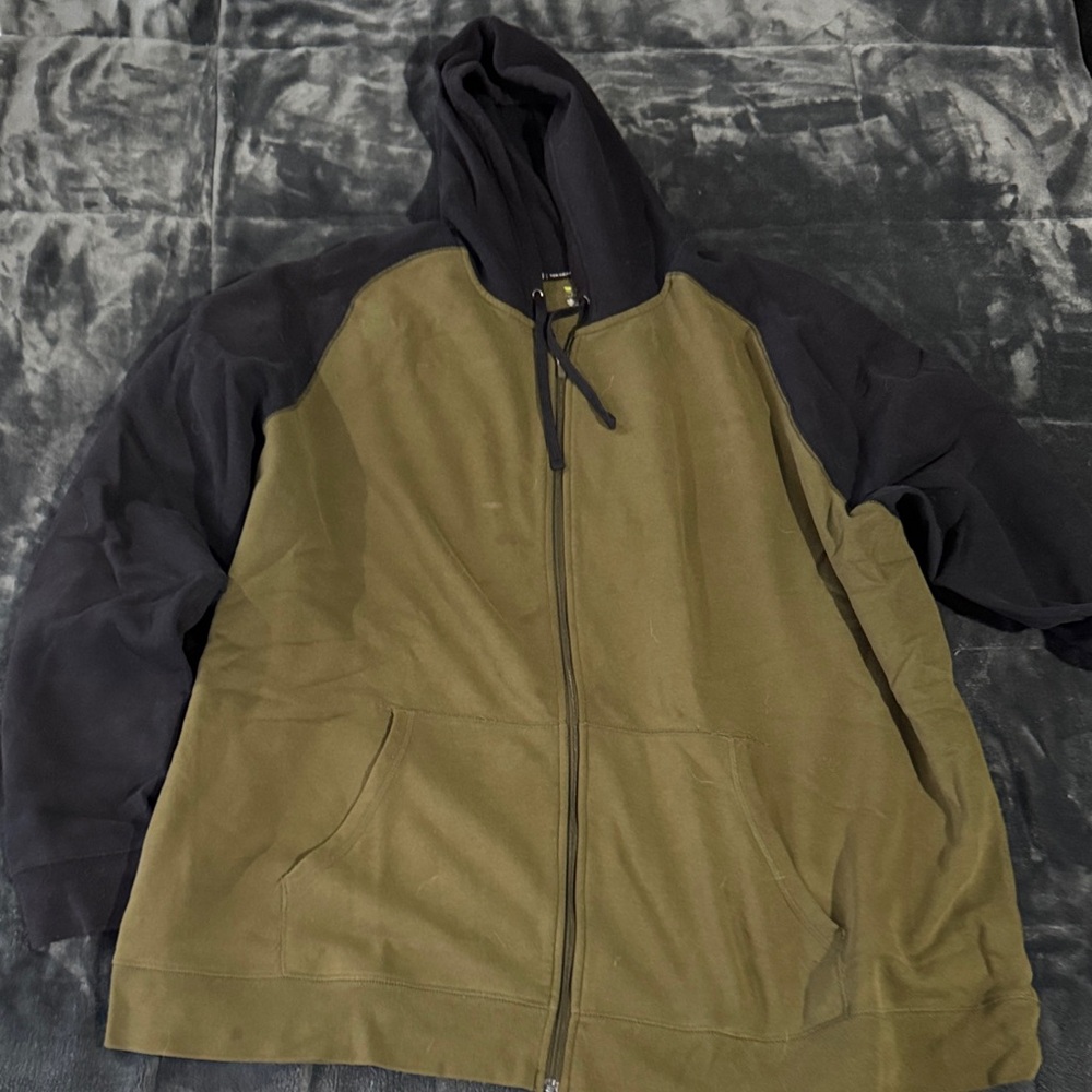 Tek Gear Men's Zip Up Sweater - Olive and Black